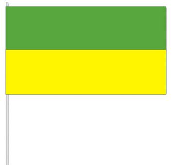 Papierfahnen Farbe grün/gelb  (VE  250 Stück) 12 x 24 cm