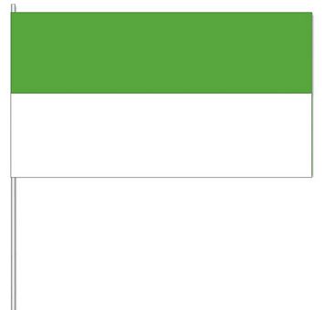 Papierfahnen Schützen grün/weiß  (VE  100 Stück) 12 x 24 cm