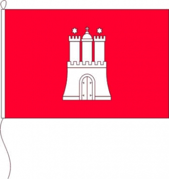 Flagge Hamburg 20 x 30 cm