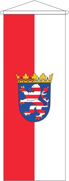 Bannerfahne Hessen mit Wappen 120 x 300 cm Marinflag