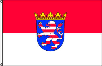 Flagge Hessen mit Wappen 150 x 90 cm