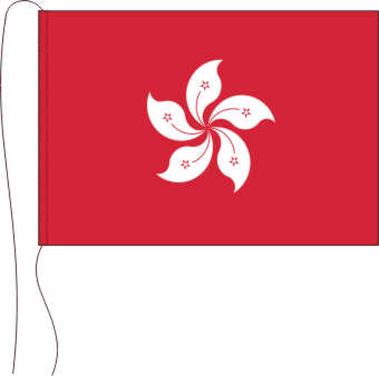 Tischflagge Hongkong 15 x 25 cm