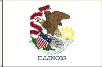 Flagge Illinois 150 x 90 cm