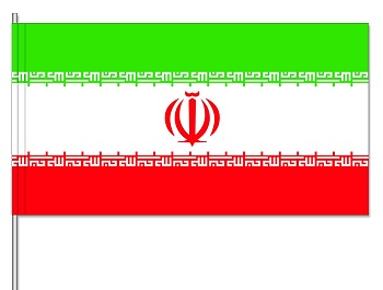 Papierfahnen Iran  (VE   50 Stück) 12 x 24 cm