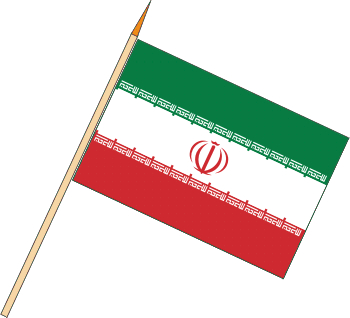 Stockflagge Iran (VE 10 Stück) 45 x 30 cm