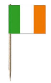 Mini-Papierfahnen Irland (VE 100 Stück) 3 x 4 cm