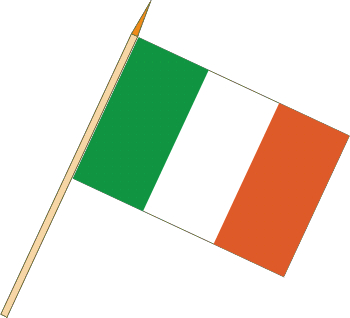 Stockflagge Irland (VE 10 Stück) 45 x 30 cm