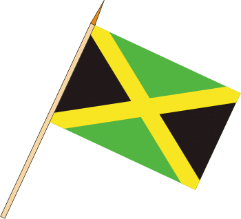 Stockflagge Jamaika (VE 10 Stück) 45 x 30 cm