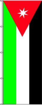 Flagge Jordanien 400 x 150 cm