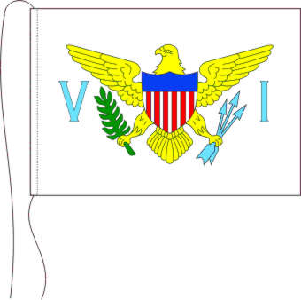 Tischflagge Virgin Islands (USA) 15 x 25 cm