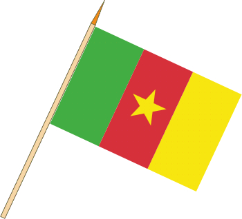 Stockflagge Kamerun (VE 10 Stück) 30 x 45 cm