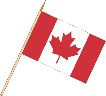 Stockflagge Kanada (VE 10 Stück) 45 x 30 cm