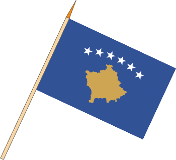 Stockflagge Kosovo (VE 10 Stück) 30 x 45 cm