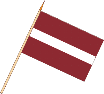 Stockflagge Lettland (VE 10 Stück) 30 x 45 cm
