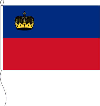 Flagge Liechtenstein mit Wappen 30 x 20 cm Marinflag