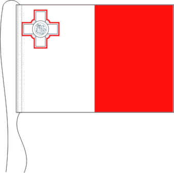 Tischflagge Malta 15 x 25 cm
