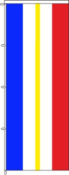 Auslegerfahne Mecklenburg-Vorpommern ohne Wappen 120 x 300 cm Marinflag