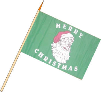 Stockflagge Weihnachtsmann (Merry Chrismas) 45 x 30 cm
