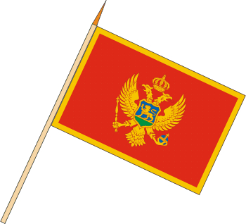 Stockflagge Montenegro (VE 10 Stück) 30 x 45 cm