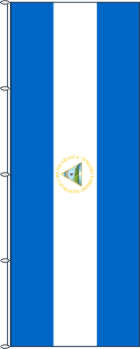 Flagge Nicaragua mit Wappen 400 x 150 cm