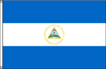 Flagge Nicaragua mit Wappen 150 x 90 cm