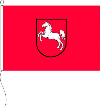 XXL Flagge Niedersachsen  250 x 150 cm mit Pferd Fahne 2,5 x 1,5 m Bundesland