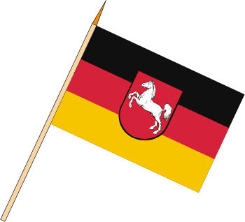 Stockflagge Niedersachsen (1 Stück) 45 x 30 cm