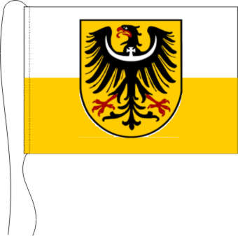 Tischflagge Niederschlesien 15 x 25 cm