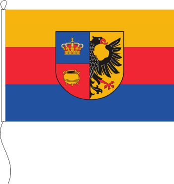 Flagge Nordfriesland mit Wappen 20 x 30 cm
