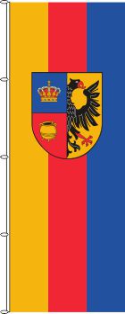Flagge Nordfriesland mit Wappen 300 x 120 cm