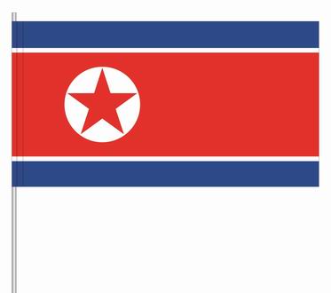 Papierfahnen Korea Nord (VE 100 Stück) 12 x 24 cm