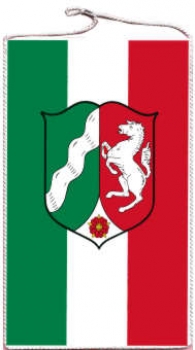 Tischbanner Nordrhein-Westfalen mit Wappen Dienstflagge 15 x 25 cm