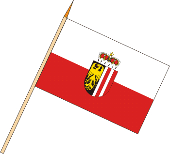 Stockflagge Oberösterreich (VE 10 Stück) 45 x 30 cm