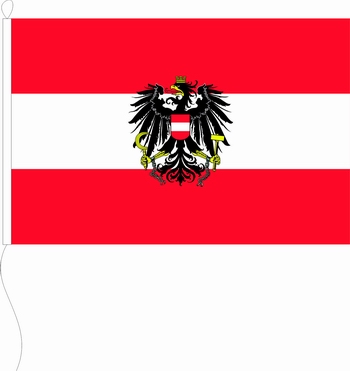 Flagge Österreich mit Wappen 40 x 60 cm