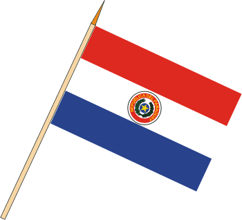 Stockflagge Paraguay ( VE 10 Stück ) 30 x 45 cm