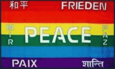 Flagge Friedensflagge: Frieden, Peace, etc. 150 x 90 cm