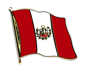 Anstecknadel Peru mit Wappen (VE 5 Stück) 2,0 cm