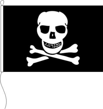 Flagge Totenkopf mit Knochen  30 x 20 cm