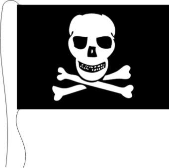 Tischflagge Pirat 15 x 25 cm
