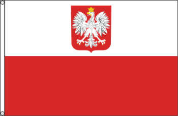 Flagge Polen mit Adler 150 x 90 cm