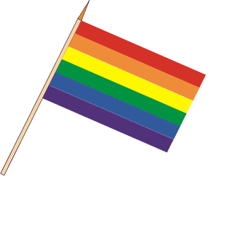 Tischflagge Regenbogen (VE 10 Stück) 30 x 45 cm