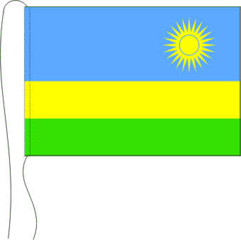 Tischflagge Ruanda 15 x 25 cm