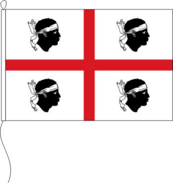 Flagge Sardinien 30 x 20 cm