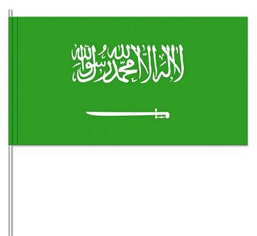 Papierfahnen Saudi Arabien  (VE 1000 Stück) 12 x 24 cm