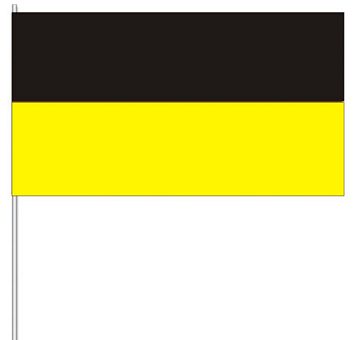 Papierfahnen Farbe schwarz/gelb  (VE   50 Stück) 12 x 24 cm