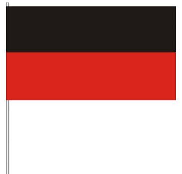 Papierfahnen Farbe schwarz/rot  (VE 1000 Stück) 12 x 24 cm