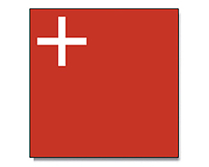 Flagge Schwyz (Schweiz) 120x120