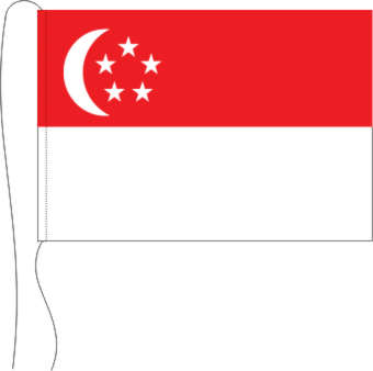 Tischflagge Singapur 15 x 25 cm