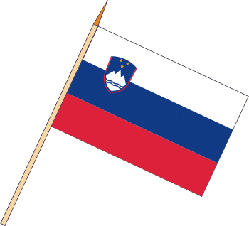 Stockflagge Slowenien (VE 10 Stück) 30 x 45 cm