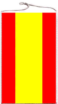 Tischbanner Spanien ohne Wappen Handelsflagge 15 x 25 cm